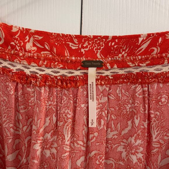 Free People Talk About It Tunic Top Coral Pop - Picture 5 of 8